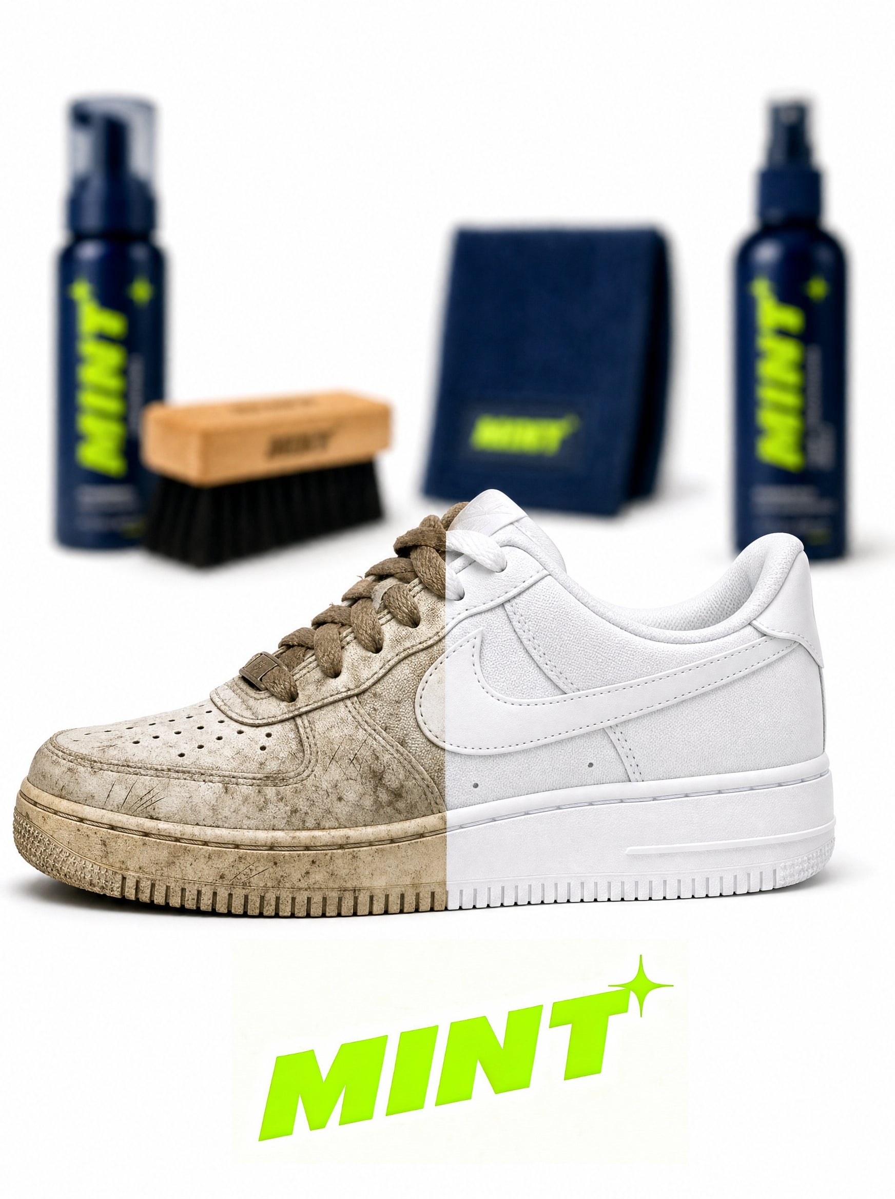 Antes y Después Limpieza Sneakers MINT - Resultados Reales Kit Limpieza Tenis Colombia