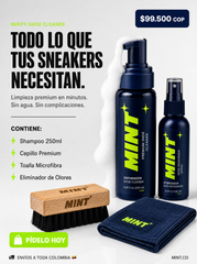 Kit Limpieza Sneakers MINT Essentials - Espumador Cepillo Toalla Colombia $99.500
