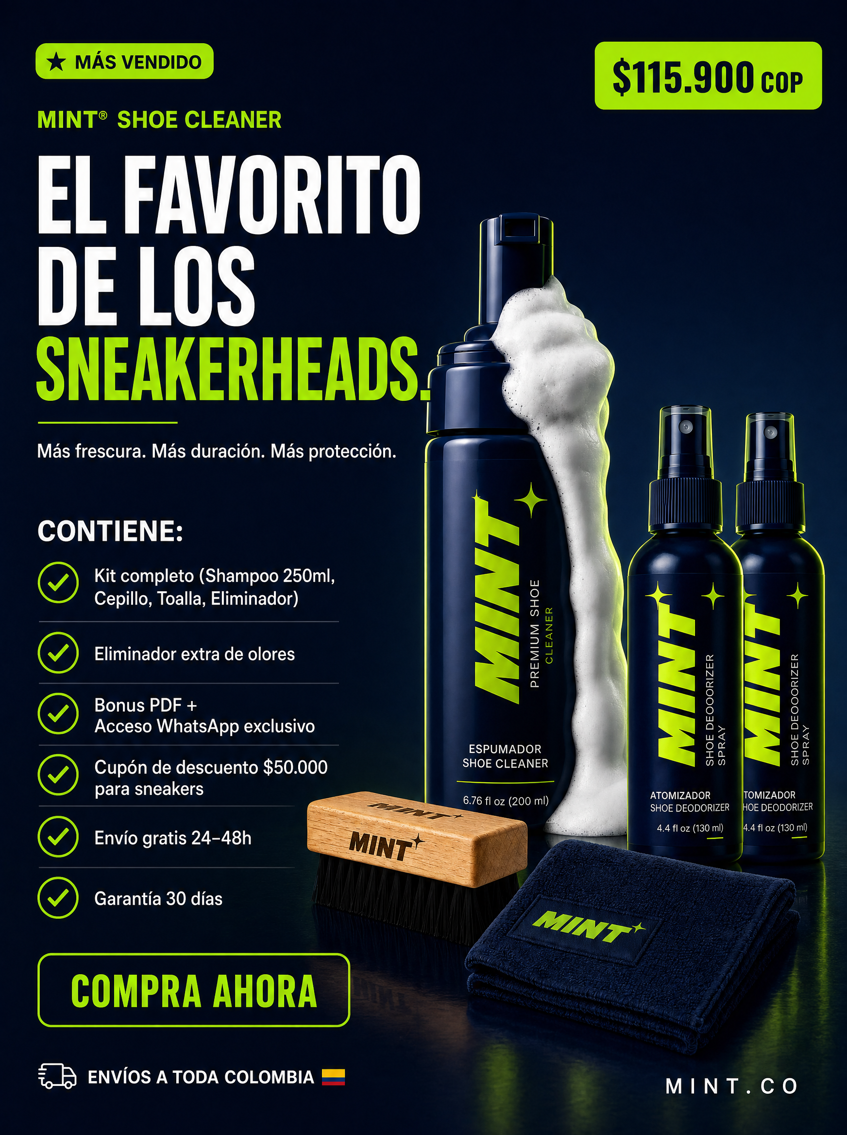 MINT Kit Fresh Sneakers - Limpieza Profesional Tenis Colombia $115.900