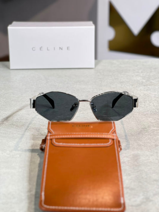 GAFAS CLN OVALADA NEGRA PLATEADA