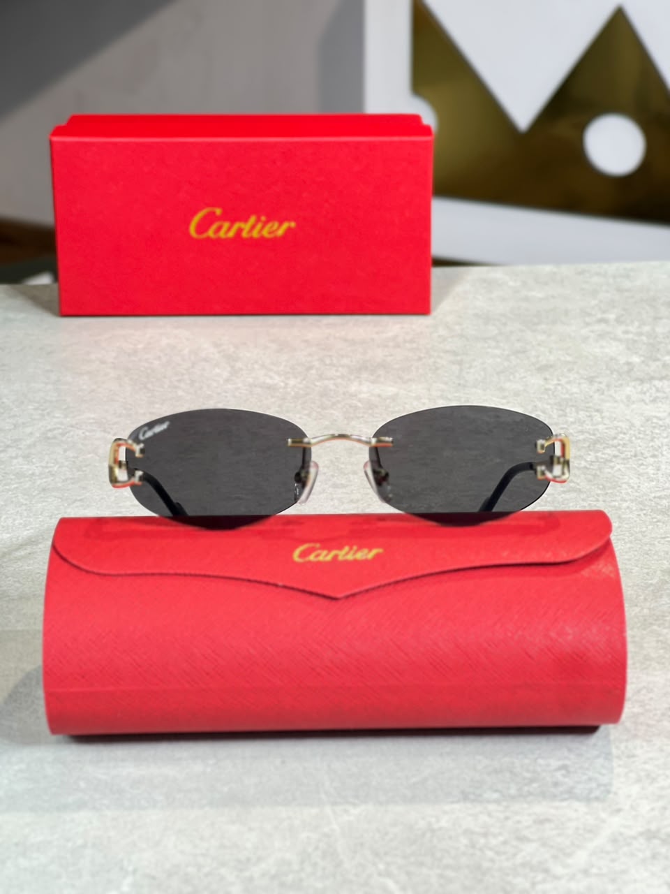 Gafas Cartier Ovalada Negra