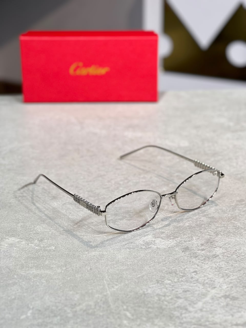 Gafas Cartier Optica Plateada