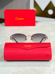 Gafas Cartier Ovalada Humo Dorada