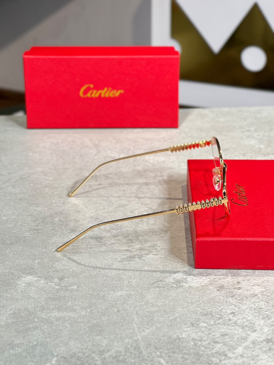 Gafas Cartier Alambre Dorado