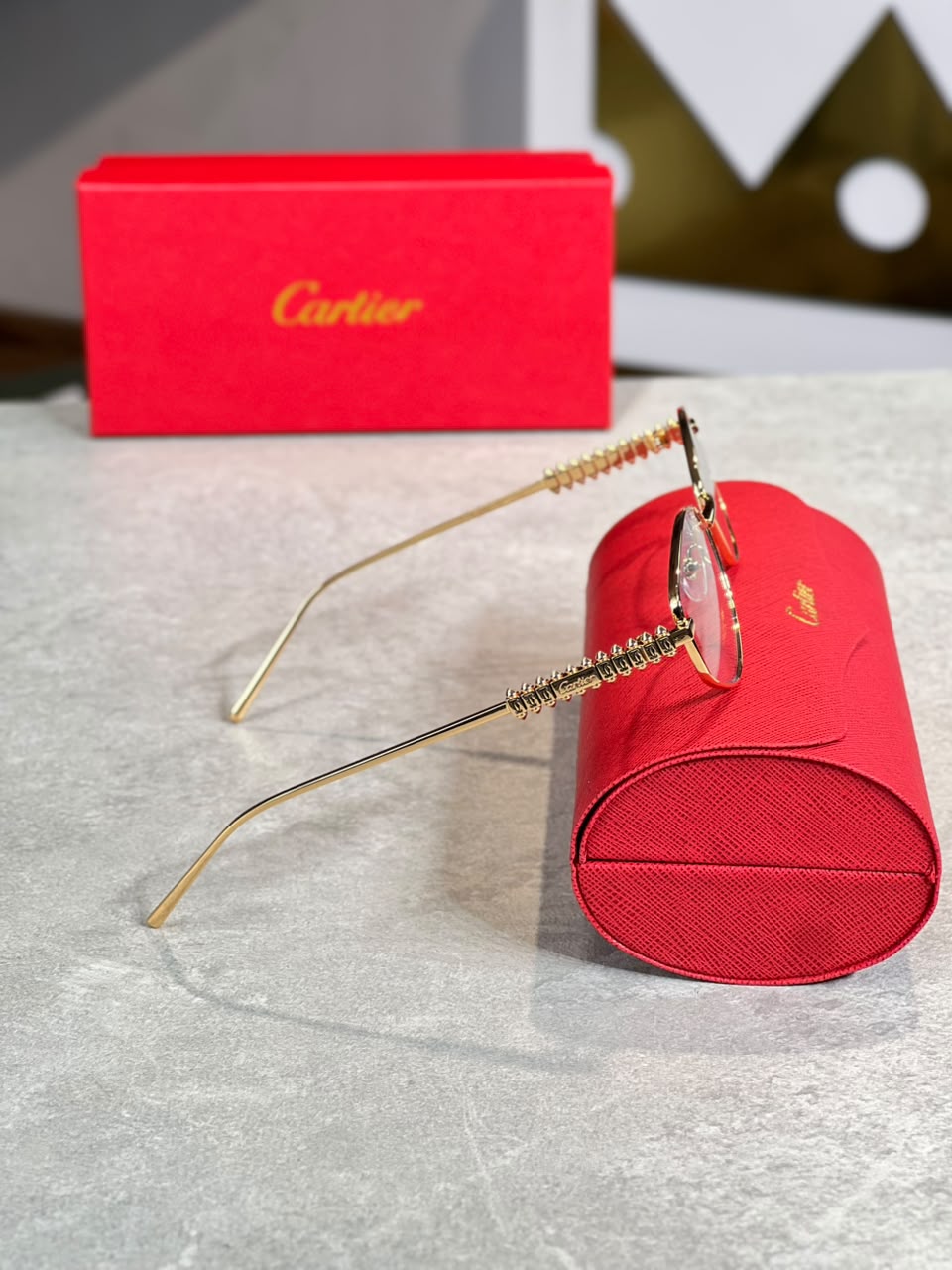 Gafas Cartier Alambre Dorado