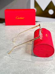 Gafas Cartier Alambre Dorado