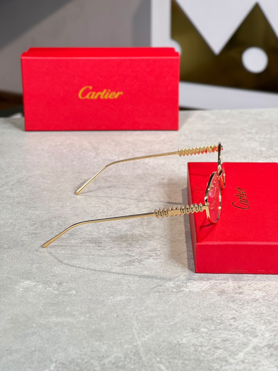 Gafas Cartier Alambre Dorado