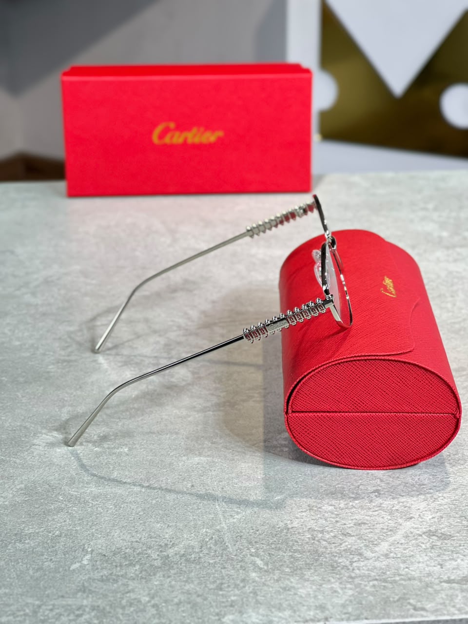 Gafas Cartier Alambre Plateado