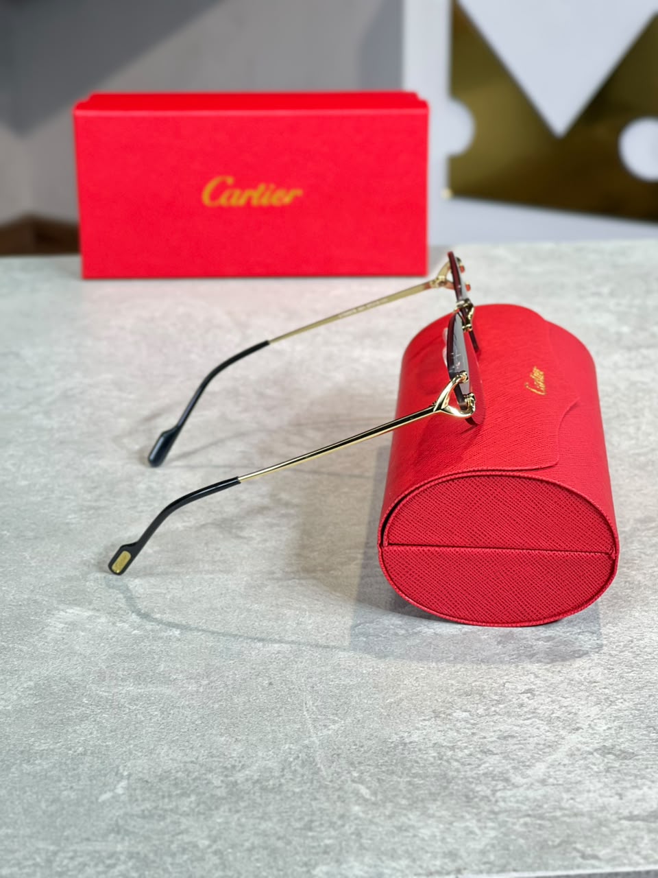 Gafas Cartier Ovalada Gris