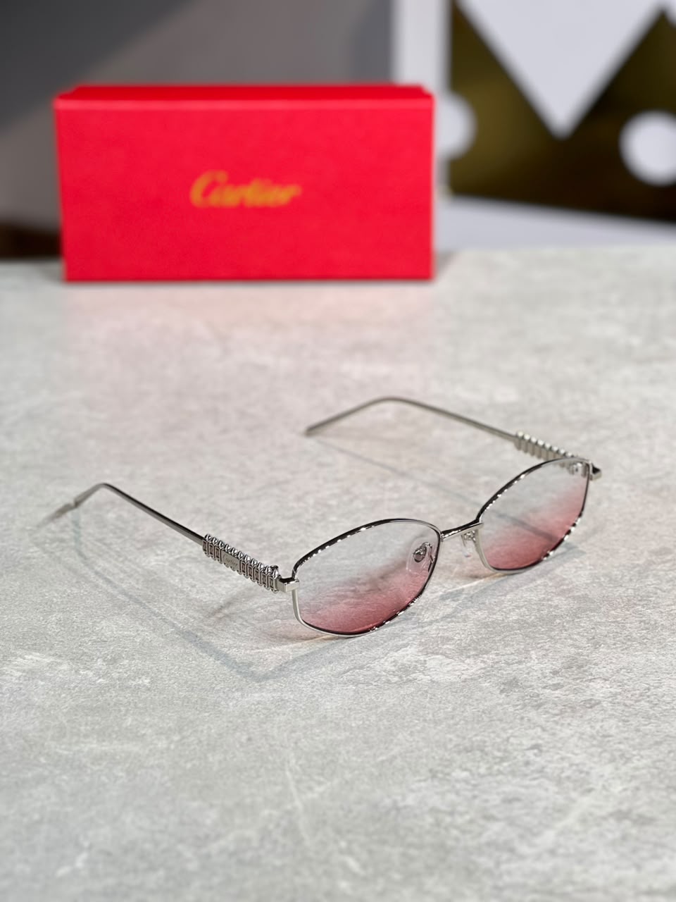 Gafas Cartier Ovalada Gris