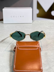 Gafas Celine Ovalada Verde Oscura
