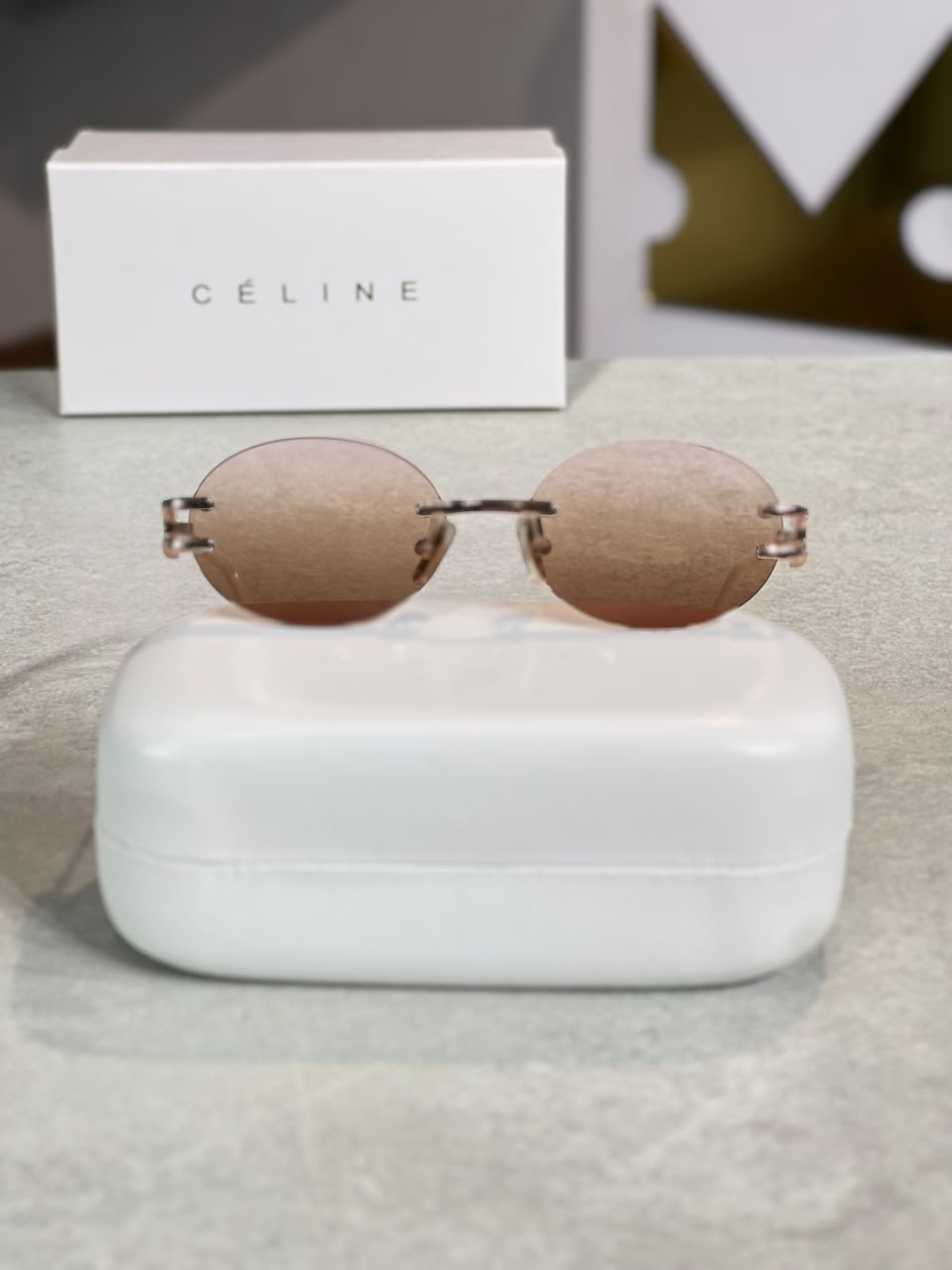 Gafas Celine Ovalada Rosa Transparente