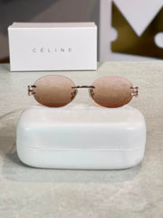 Gafas Celine Ovalada Rosa Transparente