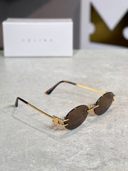 Gafas Celine Ovalada Humo Dorada