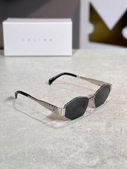 Gafas Celine Ovalada Humo Dorada