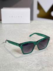 Gafas Celine cat eye verde, vista frontal