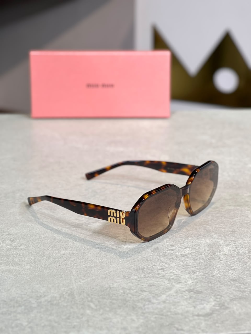 Gafas Miu Miu hexagonal carey