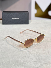 Gafas Prada Ovalada Cafe Dorada